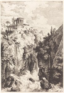 Chrám Sibyly, Tivoli od Christian Wilhelm Ernst Dietrich