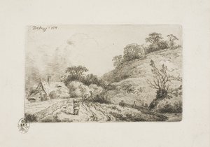 Kukuřičné pole (Rembrandt Manner) od Christian Wilhelm Ernst Dietrich
