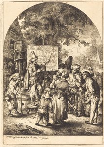 Zpěvák na venkovském veletrhu od Christian Wilhelm Ernst Dietrich