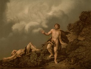 Bratrovražda Cains od Christian Wilhelm Ernst after Dietrich
