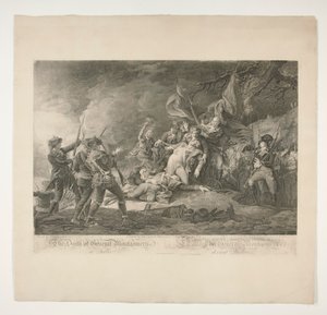 Smrt generála Montgomeryho v Quebecu (La Mort du General Montgomery devant Quebec) od Christian Wilhelm Ketterlinus