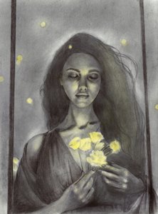 Záhadná žena a zářící květiny od Christine Lindstrom