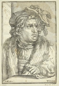 Fantasy portrét starého muže s kloboukem od Christoffel van