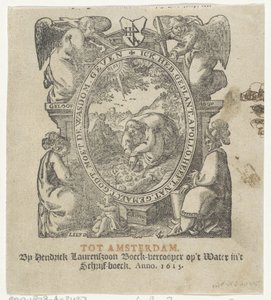 Titulní viněta s mužem, který pěstuje plodiny od Christoffel van Sichem (II) (possibly)