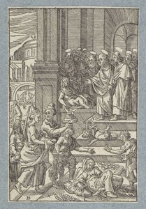 Ananiáš a Safira od Christoffel van Sichem (II)