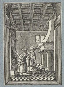 Svatební noc Tobiáše a Sáry od Christoffel van Sichem (II)