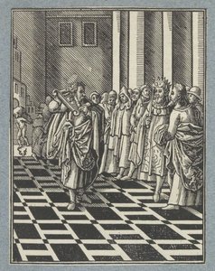 Jeremiáš a babylonské jho od Christoffel van Sichem (II)