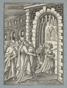 Judith a její služebná na cestě do Holofernes od Christoffel van Sichem (II)
