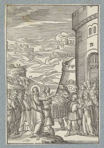 Výchova syna vdovy z Nainu od Christoffel van Sichem (II)