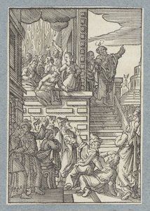 Petr káže v Jeruzalémě od Christoffel van Sichem (II)