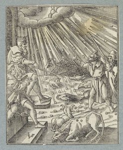 Mor dobytka Mor nebo Mor krupobití a bouřek od Christoffel van Sichem (II)