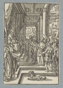 Štěpána před veleknězem od Christoffel van Sichem (II)