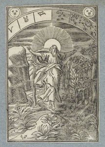 Čtvrtý den stvoření: stvoření slunce, měsíce a hvězd od Christoffel van Sichem (II)
