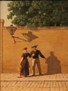 Dánština:  Námořník, který se loučí se svou dívkou. od Christoffer Wilhelm Eckersberg