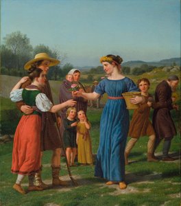 "Děvče z dálky" Z básně Schillera od Christoffer Wilhelm Eckersberg