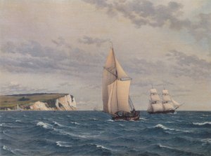 Jižní část Mønských útesů při pohledu od moře. od Christoffer Wilhelm Eckersberg