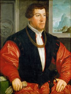 Renesance: Portrét Christopha Baumgartnera (1514-1586) par Amberger, Christoph (asi 1500-1562)