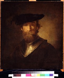 Starý voják v černém baretu. Starý voják v černém baretu. Obraz Christophera Paudisse (1630-1666). Německé umění 17. století. Puškinovo muzeum výtvarných umění, Moskva. od Christoph Paudiss