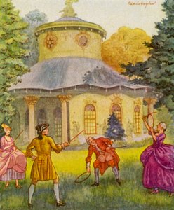 Chinesischer Pavillon / Čínský pavilon (barevná litografie)