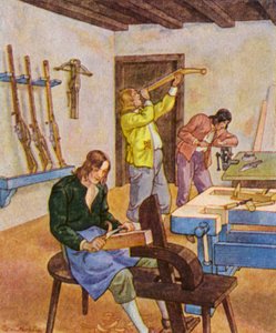 Bushmaker / Buchsenmacher (barevná litografie)