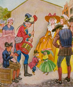 Jahrmarkt / Veletrh (barevná litografie)