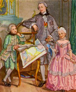 Prinzenerzieher / Prince Educator (barevná litografie)
