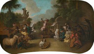 Singer: The Concert, c. 1739. od Christophe Huet