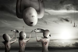 Surrealistická rybí oběť od Christophe Kiciak