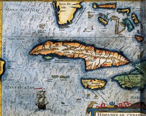 Mapa Karibského moře od Christopha Plantina od Christophe Plantin