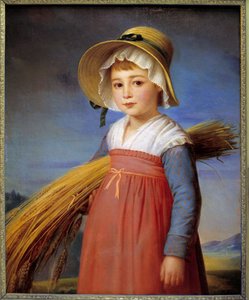 La petite gleaneuse Obraz Christopha Degeorge (1786-1854) Musee Bargoin z 19. století, Clermont Ferrand (Clermont-Ferrand) od Christophe Thomas Degeorge