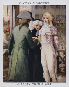 Dandy to the Last, jako Samson, kat, se ptá, zda by mohl sundat aristokratovu nákrčník (barva litho)