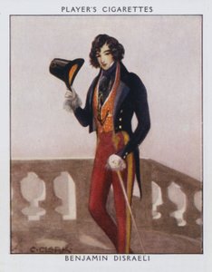 Benjamin Disraeli (barevné lito) od Christopher (after) Clark