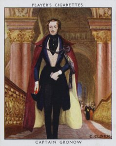 Kapitán Gronow (barevné lito) od Christopher (after) Clark