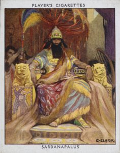 Sardanapalus (barva litho) od Christopher (after) Clark