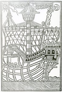 Karavela z „Obecné historie Indie“ 1547