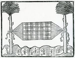 Houpací síť z „Obecné historie Indie“ 1547