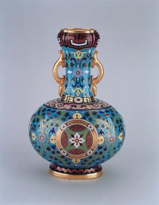 Váza s imitací cloisonne, Minton & Co, cca 1870 (porcelán) od Christopher Dresser