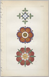 Umění dekorativního designu: s dodatkem uvádějícím hodiny dne, kdy se květiny otevírají, vydalo Day & Son, Londýn, 1862 od Christopher Dresser
