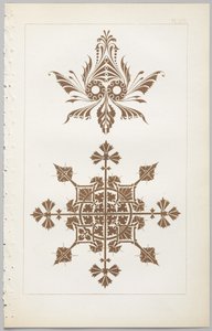 Umění dekorativního designu: s dodatkem uvádějícím hodiny dne, kdy se květiny otevírají, vydalo Day & Son, Londýn, 1862 od Christopher Dresser