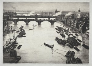 Londýnské mosty od Christopher Richard Wynne Nevinson