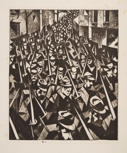 A Dawn, 1914, hospoda. 1915. od Christopher Richard Wynne Nevinson