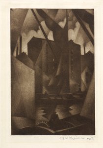 Doky, 1918 od Christopher Richard Wynne Nevinson