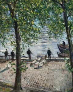 Rybáři na Seině, 1939 od Christopher Richard Wynne Nevinson