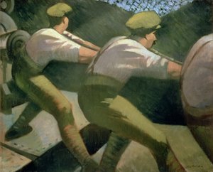 Loading a Gun in the Trenches, 1918 od Christopher Richard Wynne Nevinson