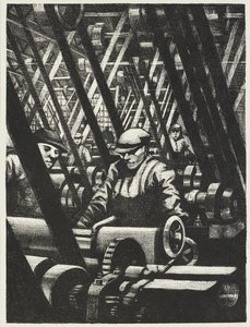 Výroba motoru, 1917 od Christopher Richard Wynne Nevinson