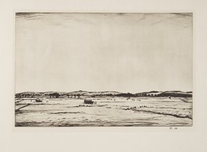 Sussex Downs, pub.1926 (lept) od Christopher Richard Wynne Nevinson
