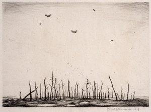 That Cursèd Wood, 1918 (suchá jehla) od Christopher Richard Wynne Nevinson