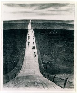 Cesta z Arrasu do Bapaume, 1918 od Christopher Richard Wynne Nevinson