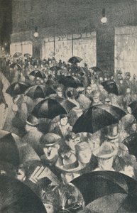 Mokrý večer, Oxford Street, 1919 od Christopher Richard Wynne Nevinson