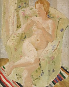 Sedící nahá dívka v interiéru, 1928